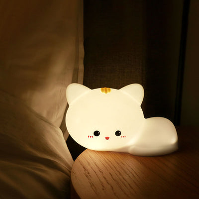 Modern Creative Cat Silicone Pat Remote Control LED Night Light Table Lamp