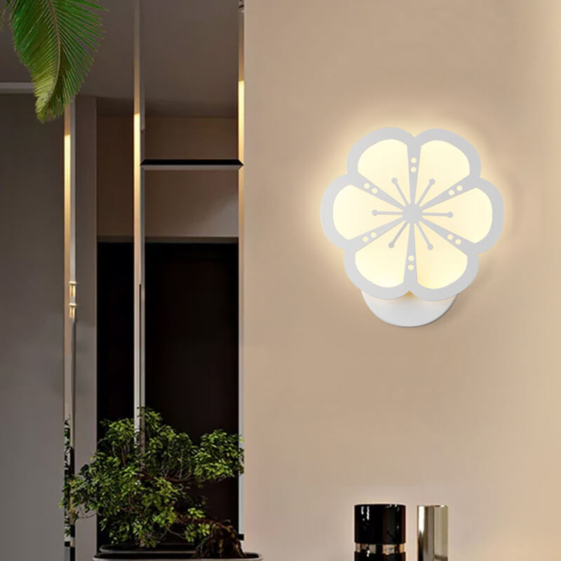 Modern Minimalist Plum Design Acrylic LED Wall Sconce Lamp