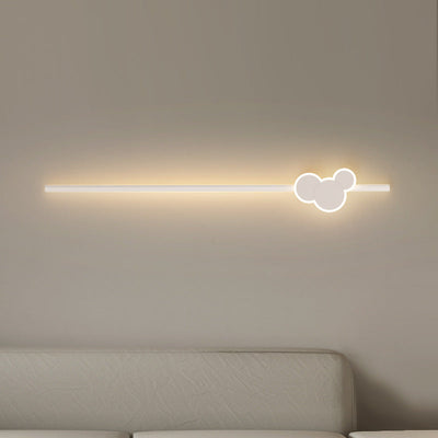 Modern Minimalist Iron Aluminum Long Strip LED Wall Sconce Lamp For Living Room