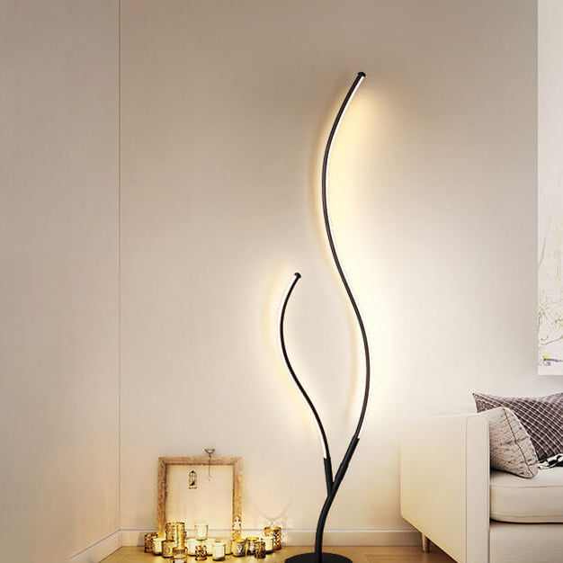 Modern Creative Tree Branch Silicone Metal LED RGB Standing Floor Lamp