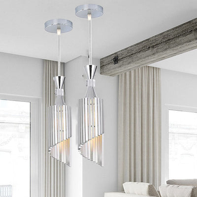 Modern Creative Aluminum Column Geometry 1-Light Pendant Light