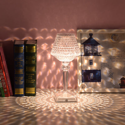Verre à vin en cristal créatif acrylique LED veilleuse lampe de Table décorative 