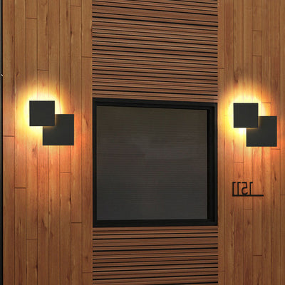 Modern Minimalist Waterproof Square Flat Geometric LED Wall Sconce Lamp