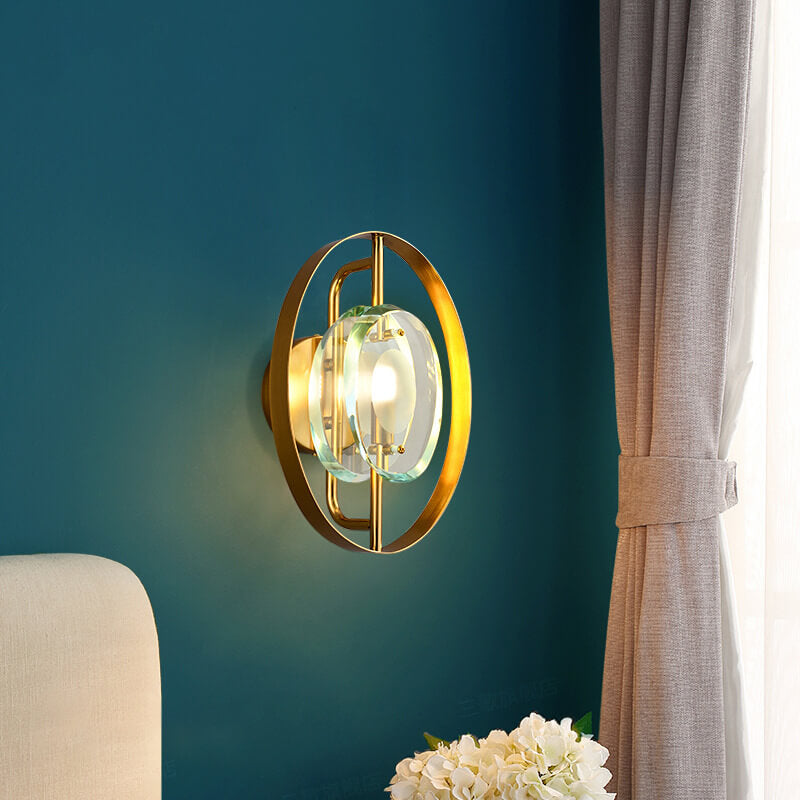 Modern Nordic Light Luxury Creative Round Ring 1-Light Wall Sconce Lamp