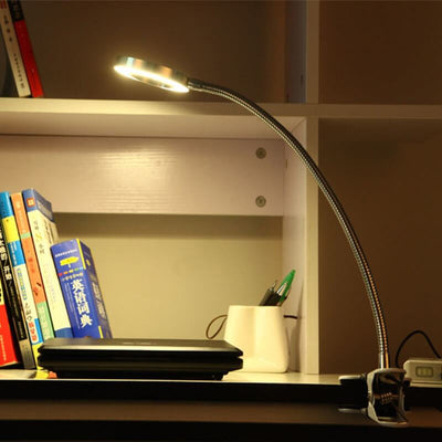 Lampe de bureau à Clip de lecture LED, bouton de tuyau USB Simple et créatif 