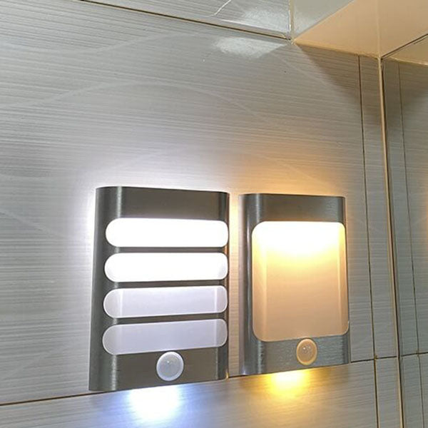 Modern Rectangular Body Sensor Aluminum USB Rechargeable LED Wall Sconce Lamp