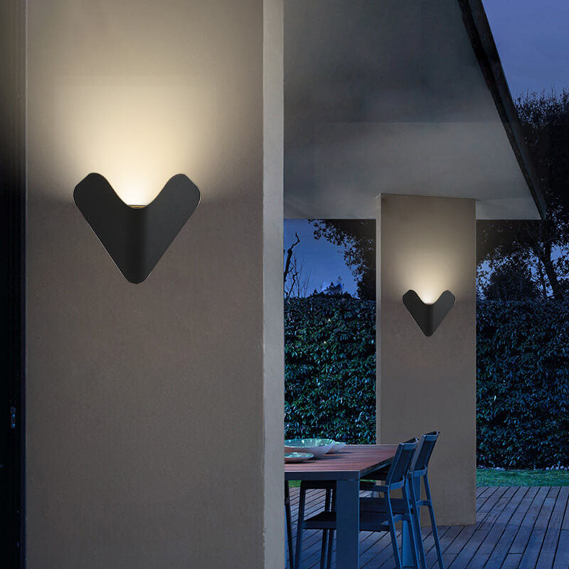 Outdoor Simple Triangle Geometric Aluminum LED Waterproof Wall Sconce Lamp