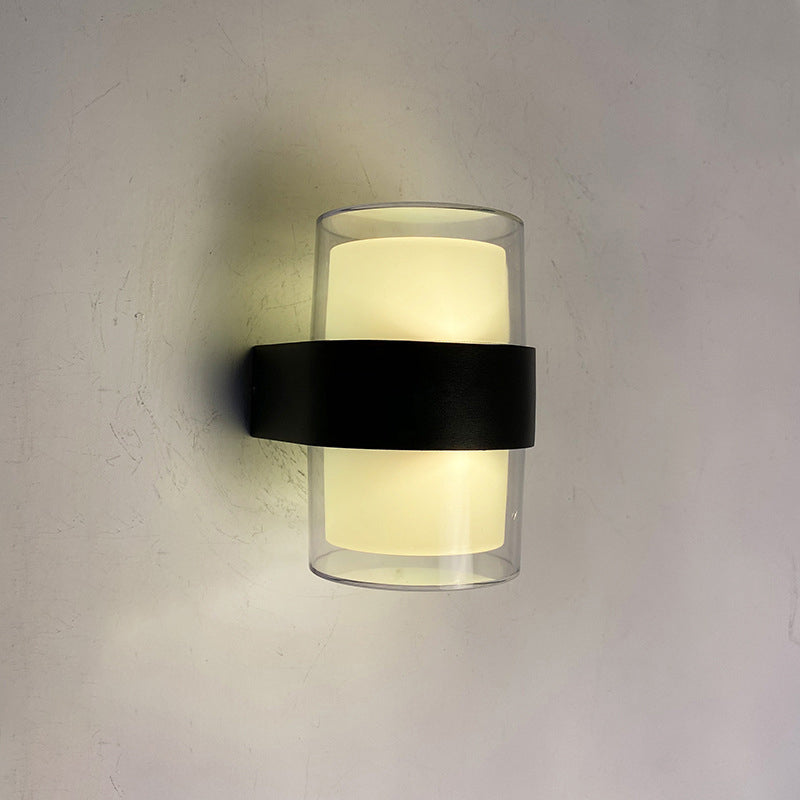 Outdoor Intelligent Cylinder APP Dimming Waterproof LED Wall Sconce Lamp