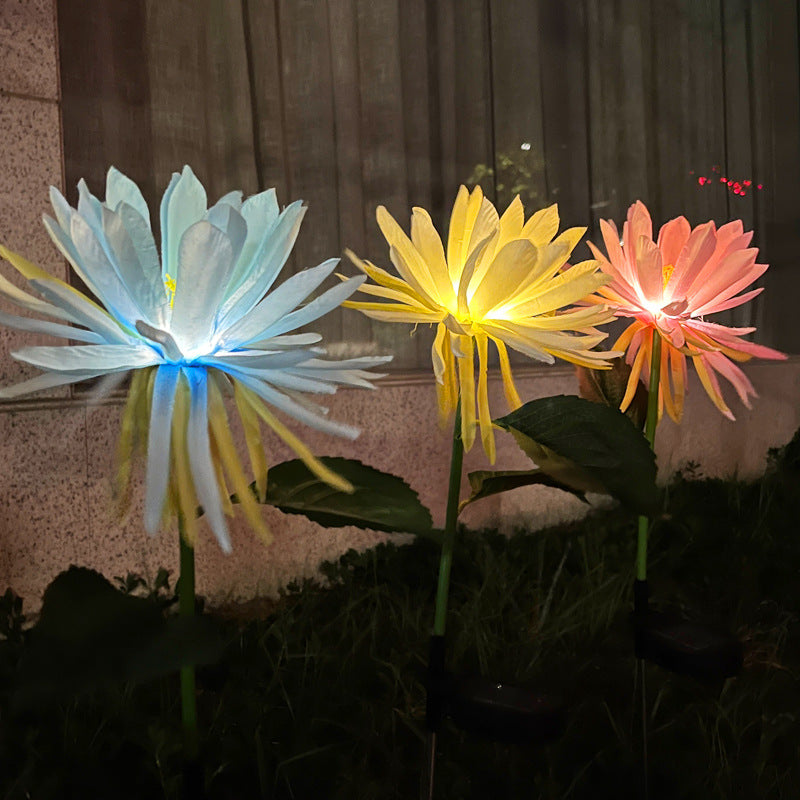 Lampe solaire contemporaine et créative en acier inoxydable, prise de terre en soie ABS, éclairage de paysage extérieur pour jardin 