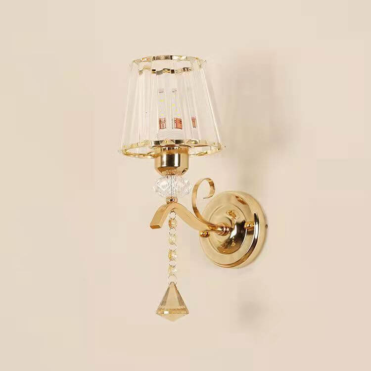 Nordic Luxury Glass Cone 1-Light Wall Sconce Lamp