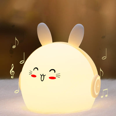 Creative Cartoon Deer Rabbit Silicone USB LED Night Light Table Lamp