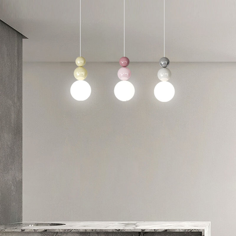 Modern Minimalist Gourd Orb Hardware Rotomolded 1-Light Pendant Light For Living Room