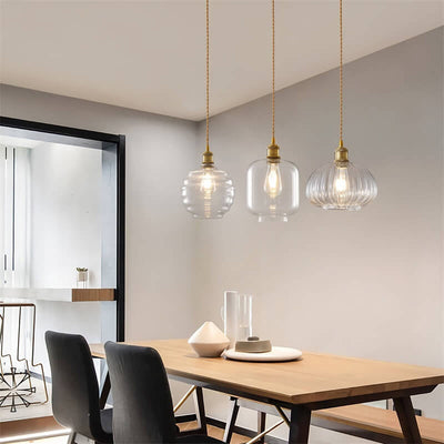 Nordic Textured Glass 1-Light Pendant Light