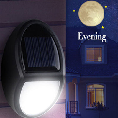 Simple Solar Oval Fence Outdoor Wall Sconce Lamp