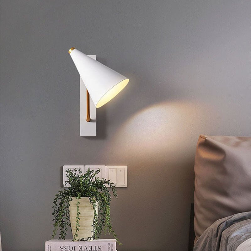 Nordic Simple Cone Metal 1-Light Wall Sconce Lamp