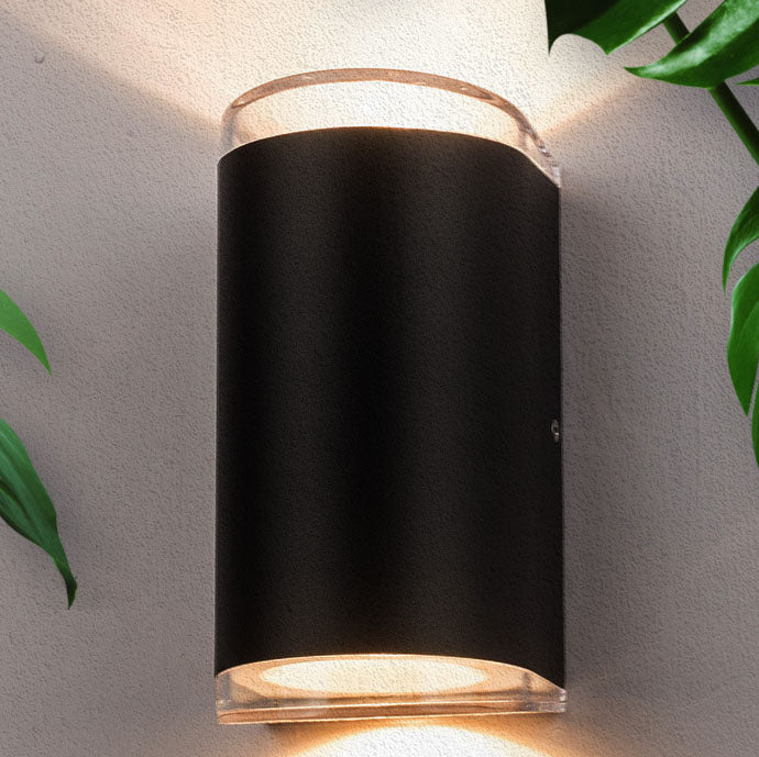 Outdoor Simple Column Aluminum PC Waterproof LED Wall Sconce Lamp