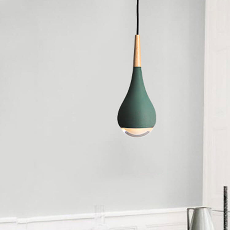 Nordic Industrial Water Drop Shape Cement LED Pendant Light