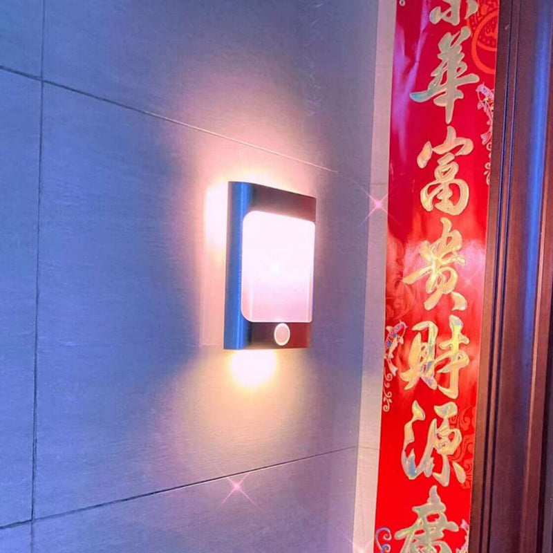 Modern Rectangular Body Sensor Aluminum USB Rechargeable LED Wall Sconce Lamp