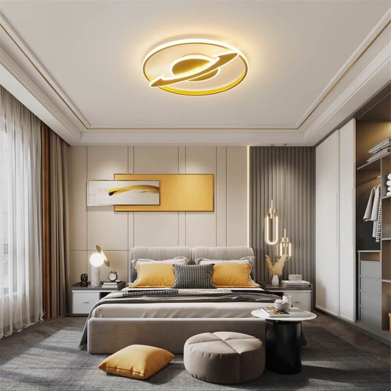 Moderne Luxus-Gold-Satelliten-runde Design-LED-Unterputz-Deckenleuchte