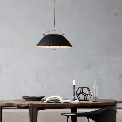 Nordic Minimalist Cone Round Iron 1-Light Pendant Light