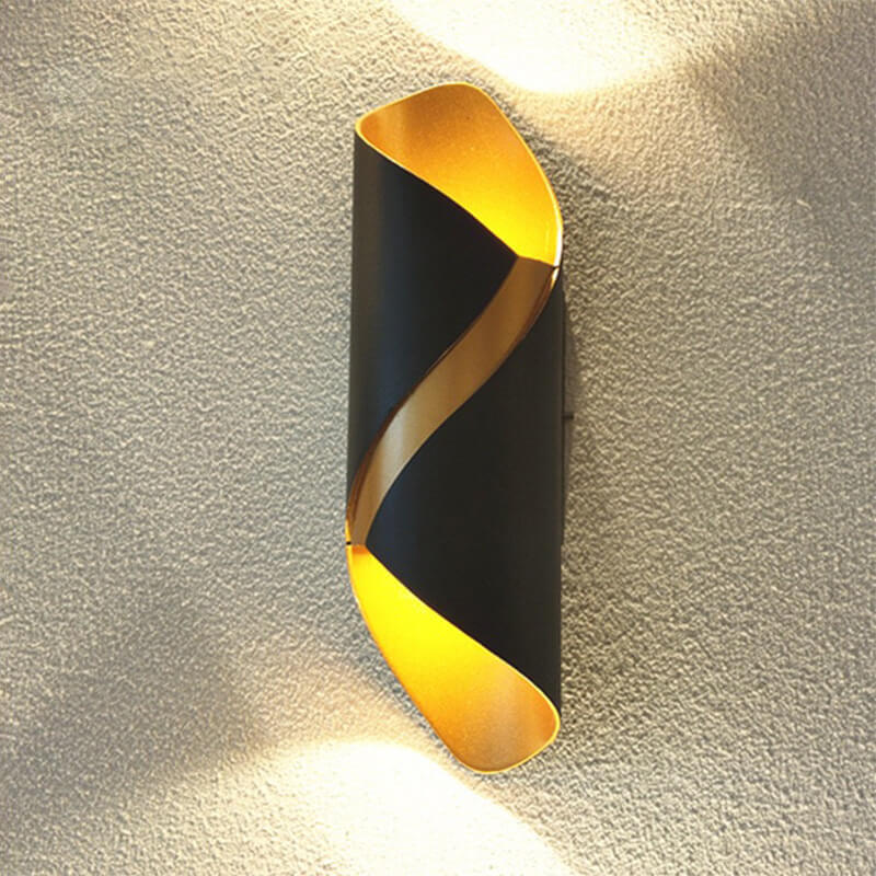 Moderne kreative doppelköpfige Aluminium-Acryl-LED-Wandleuchte 