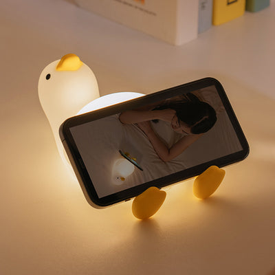 Kreative süße Ente Silikon USB LED Nachtlicht Tischlampe 