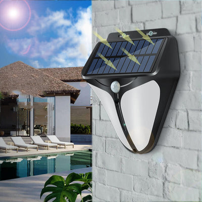 Lampe solaire intelligente d'applique murale LED de Patio de capteur de corps imperméable extérieur de Triangle 