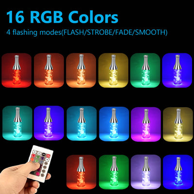 Moderne kreative LED RGB bunte Weinflasche Nachtlicht Tischlampe
