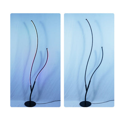 Modern Creative Tree Branch Silicone Metal LED RGB Standing Floor Lamp