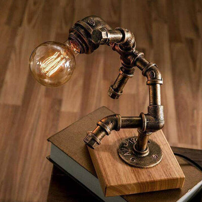 Retro Industrial Robot Eye Protection Iron 1-Light Table Lamp