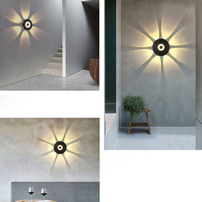 Contemporary Scandinavian Aluminum Round Shade LED Wall Sconce Lamp For Outdoor Patio