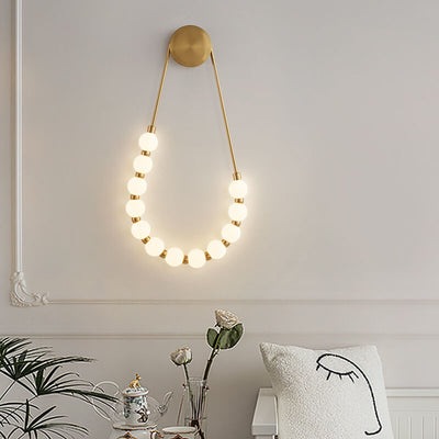 Applique murale LED avec collier minimaliste moderne, haricot magique 