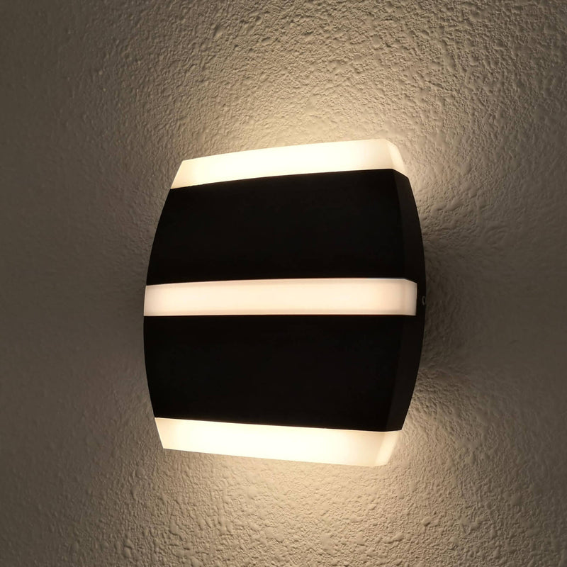 Moderne minimalistische geometrische quadratische wasserdichte LED-Wandleuchte für den Außenbereich 