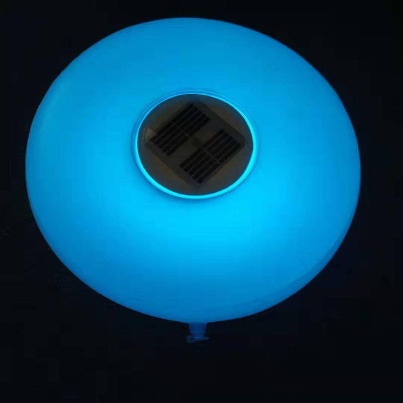 Lumière solaire ronde de piscine, lumière flottante gonflable et étanche à LED pour l&