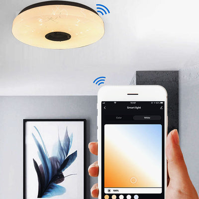 Moderne, einfache, intelligente, runde LED-Deckenleuchte mit intelligenter Steuerung 