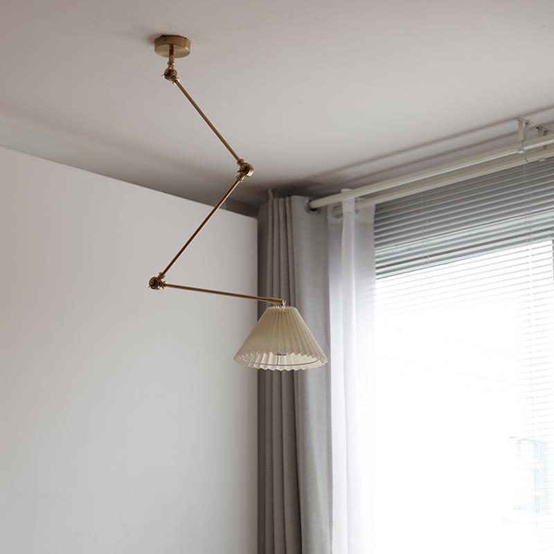 Nordic Minimalist Foldable Pleated Iron 1-Light Pendant Light