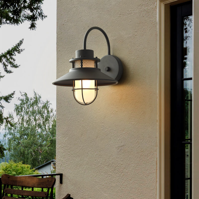 Outdoor Waterproof Iron Body 1-Light Outdoor Wall Sconce Lamp