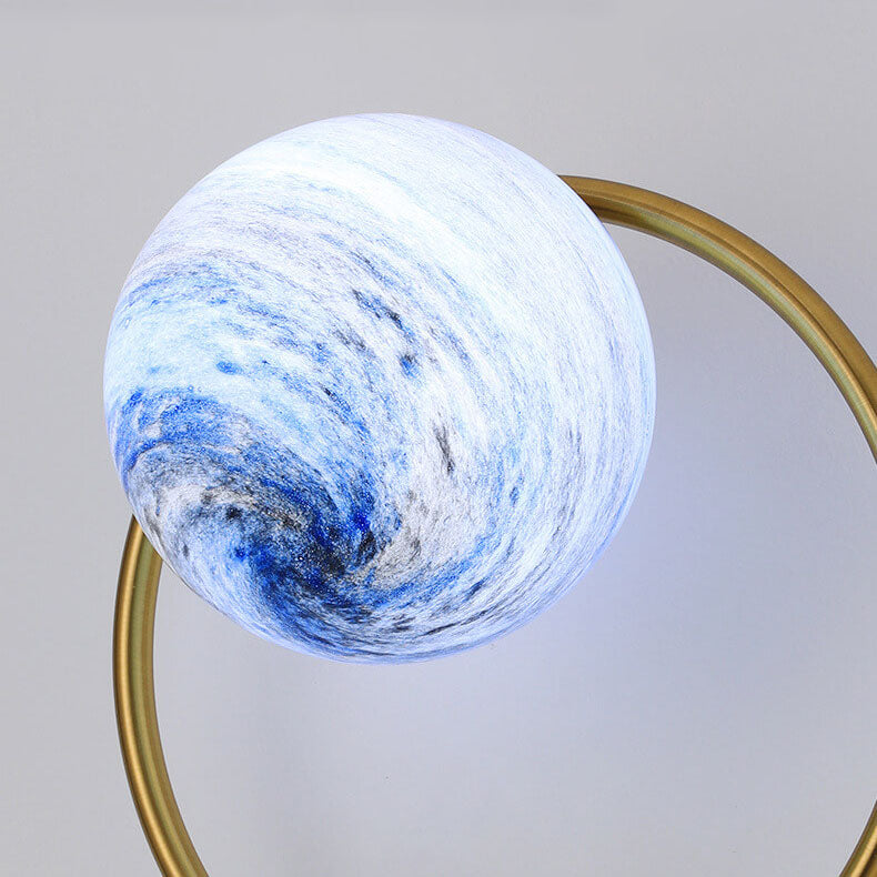 Modern Creative Planet Glass Circle 1-Licht-Wandleuchte