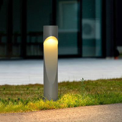 Colonne créative minimaliste géométrique creuse LED, éclairage d'extérieur étanche pour paysage de pelouse 