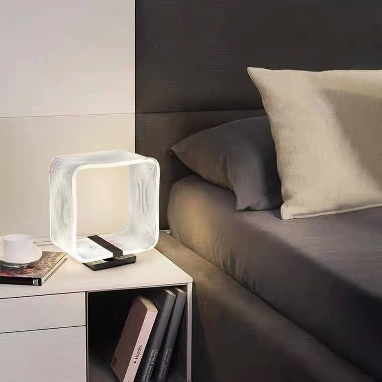 Nordic Square Ring Acrylic LED Decorative Table Lamp