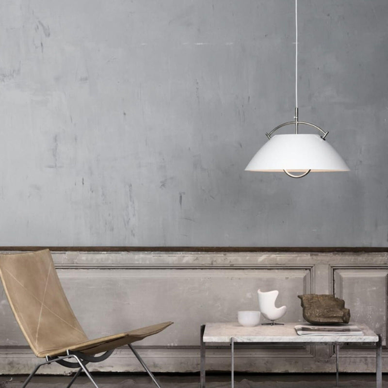 Nordic Minimalist Cone Round Iron 1-Light Pendant Light