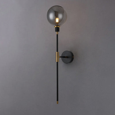 Modern Light Luxury Magic Bean Glass Long Arm 1-Light Wall Sconce Lamp