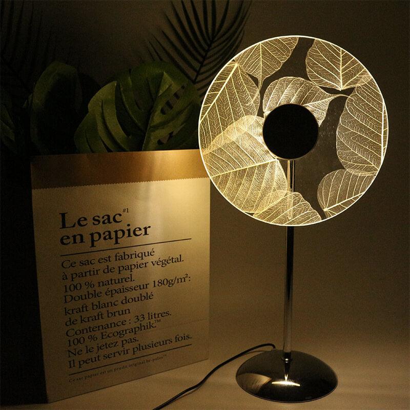 Modernes kreatives Blatt-Muster-Design aus Acryl LED-Ambiente-Nachtlicht-Tischlampe 