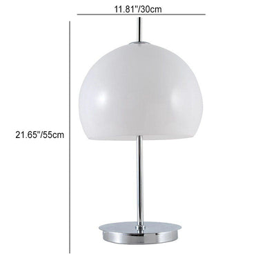 Contemporary Simplicity Semi-circular Glass Shade 1-Light Table Lamp For Study