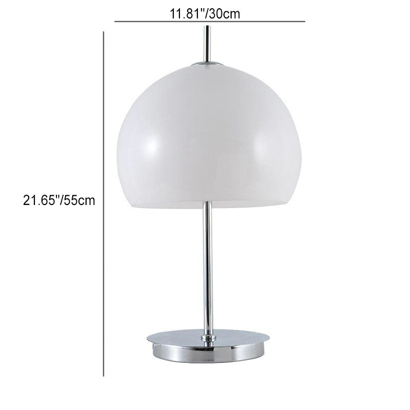 Contemporary Simplicity Semi-circular Glass Shade 1-Light Table Lamp For Study