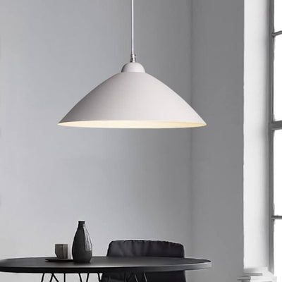 Nordic Simple Iron Pot Lid Dome 1-Light Pendant Light