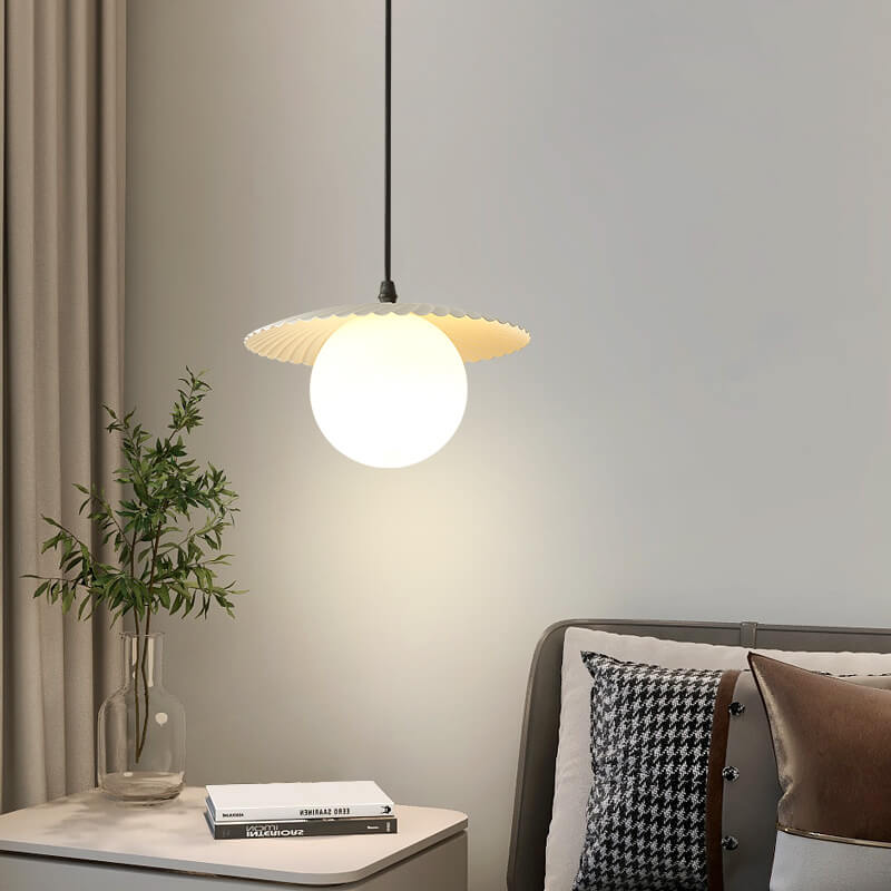 Nordic Minimalist Disc Glass Orb 1/3 Light Island Light Chandelier