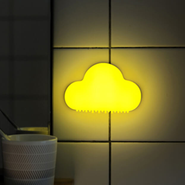 Veilleuse LED en plastique, nuage créatif moderne, Rechargeable par USB, contrôlée par le son 