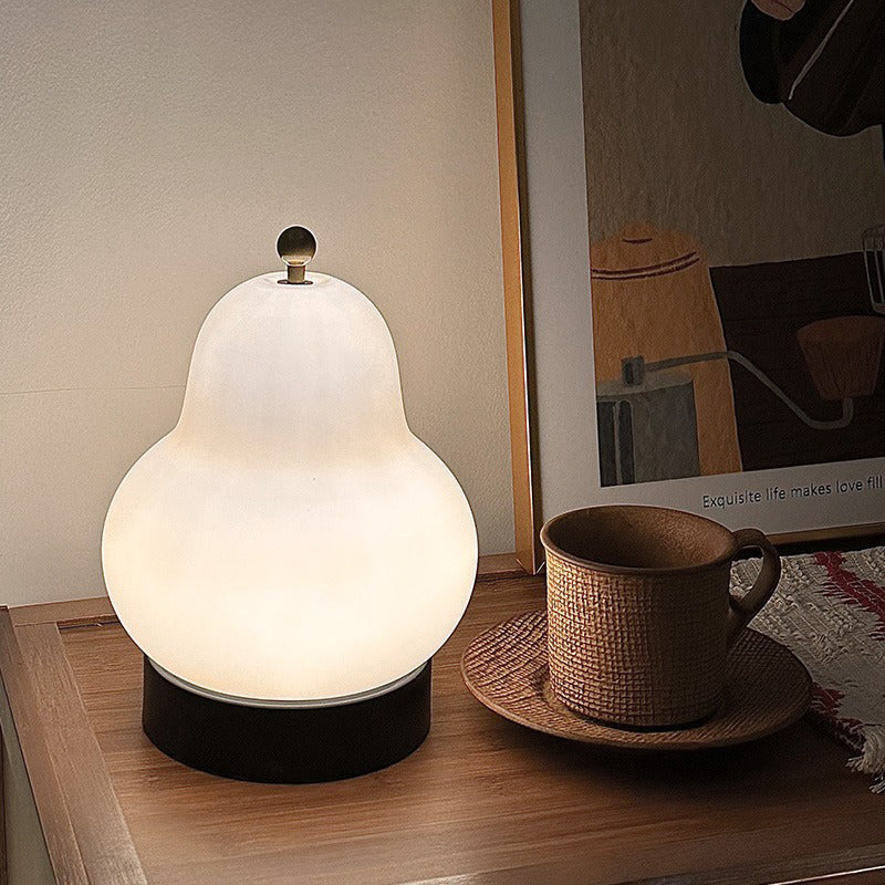 Contemporary Creative Gourd Glass Lampshade USB LED Night Light Table Lamp For Home Office