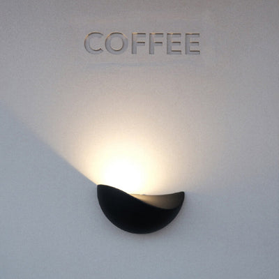 Creative Minimalist Half Round Aluminum LED Wall Sconce Lamp